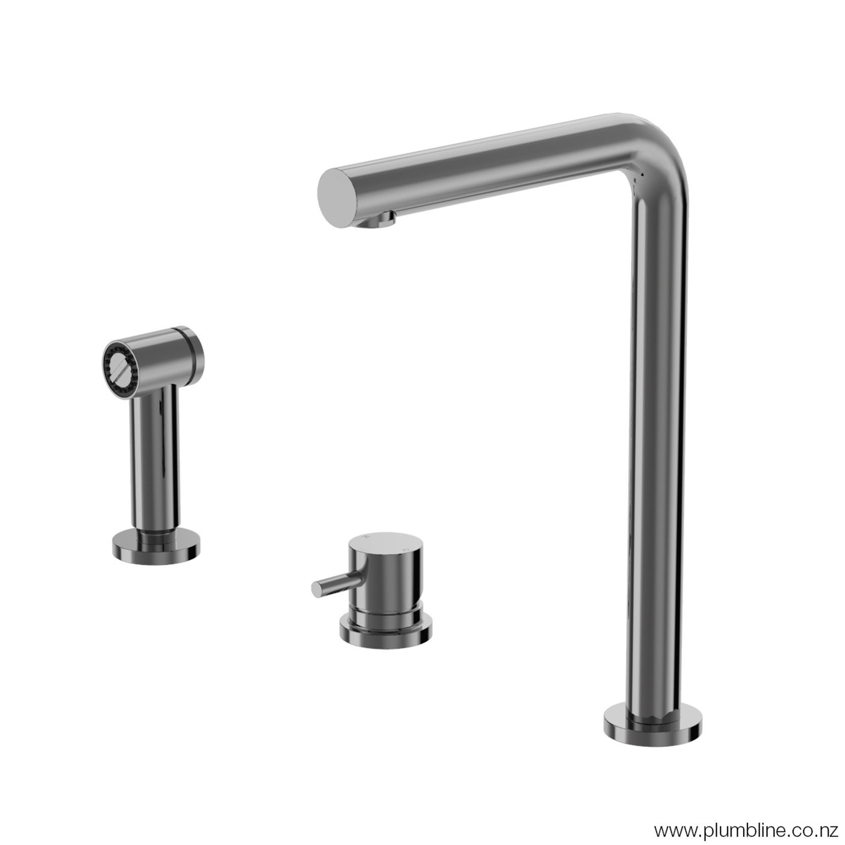 Buddy 3 Hole Kitchen Mixer With Rinse Spray gallery detail image