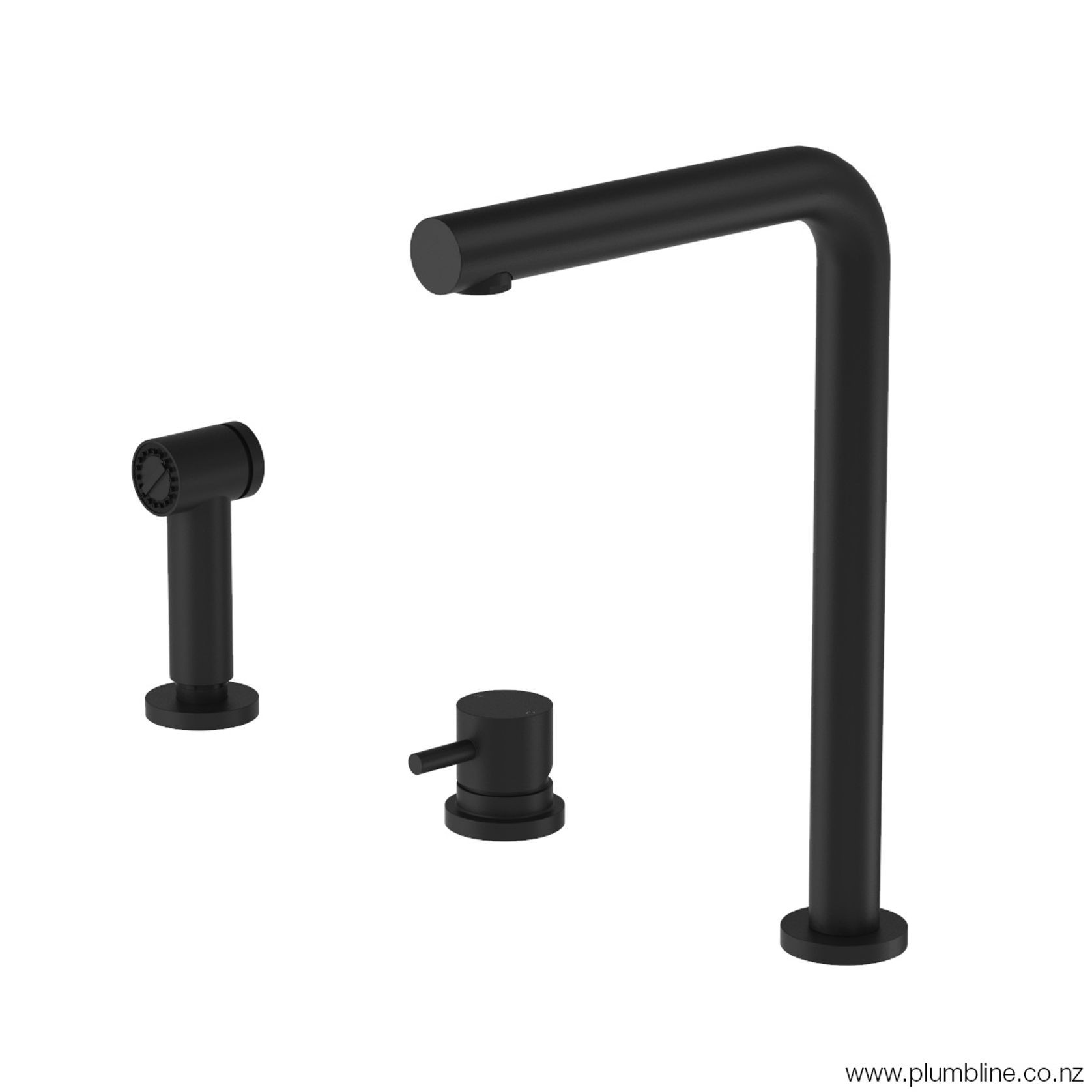 Buddy 3 Hole Kitchen Mixer With Rinse Spray gallery detail image