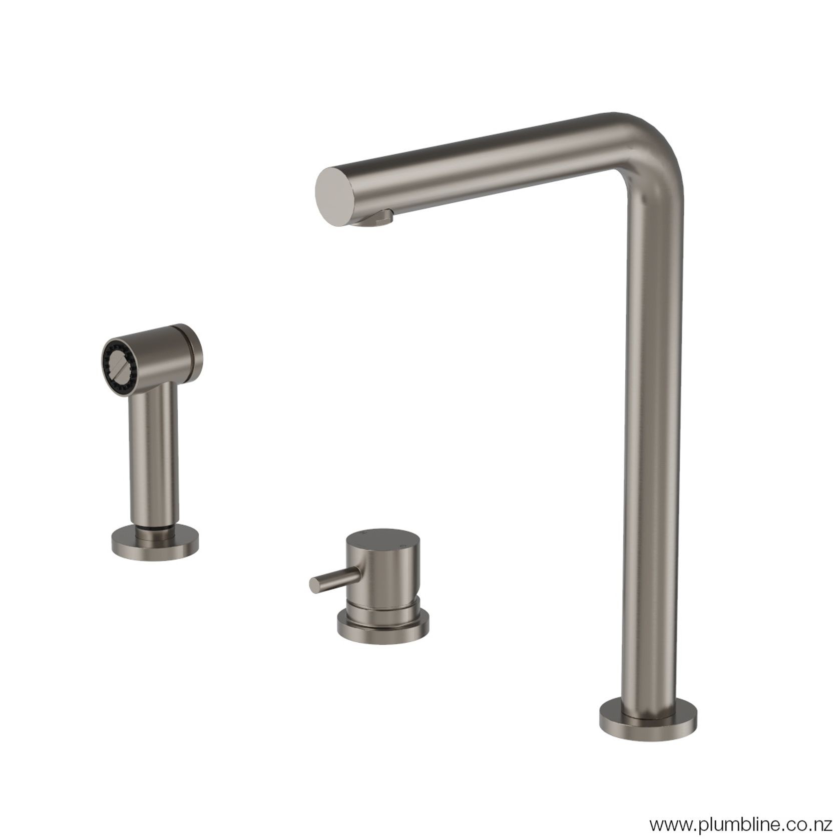 Buddy 3 Hole Kitchen Mixer With Rinse Spray gallery detail image