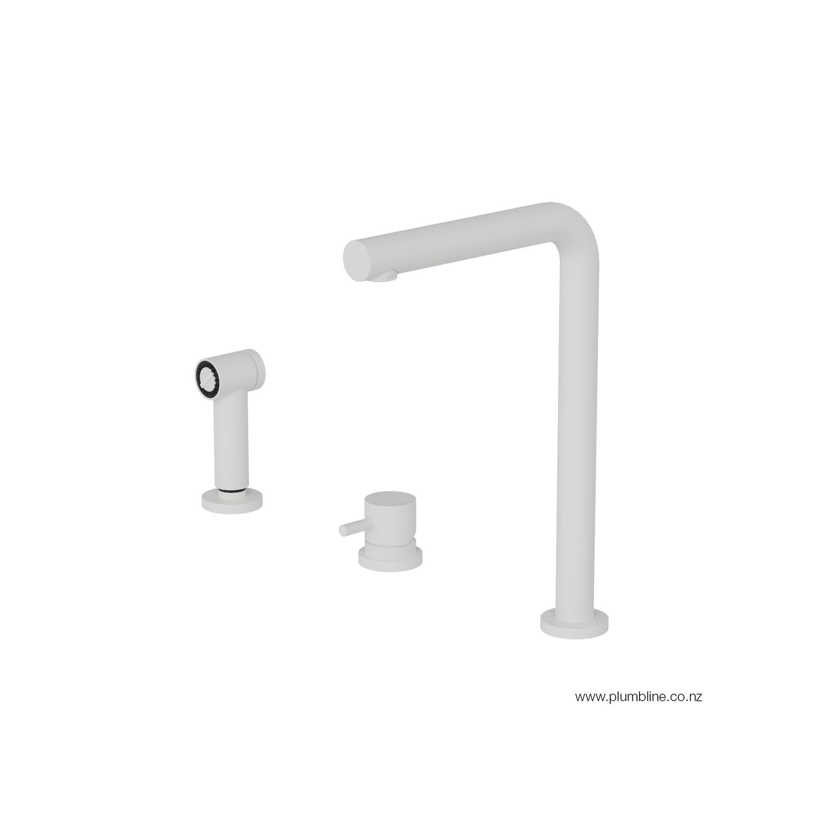 Buddy 3 Hole Kitchen Mixer With Rinse Spray gallery detail image