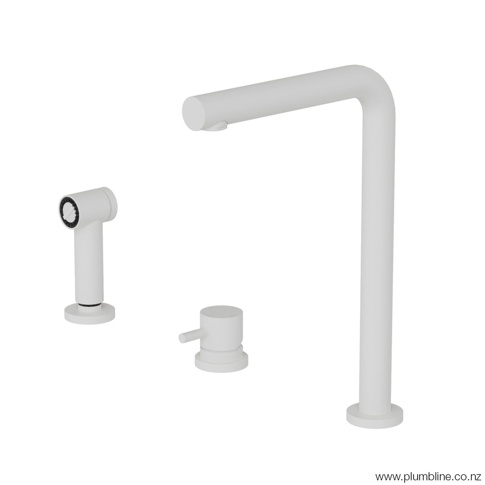 Buddy 3 Hole Kitchen Mixer With Rinse Spray gallery detail image