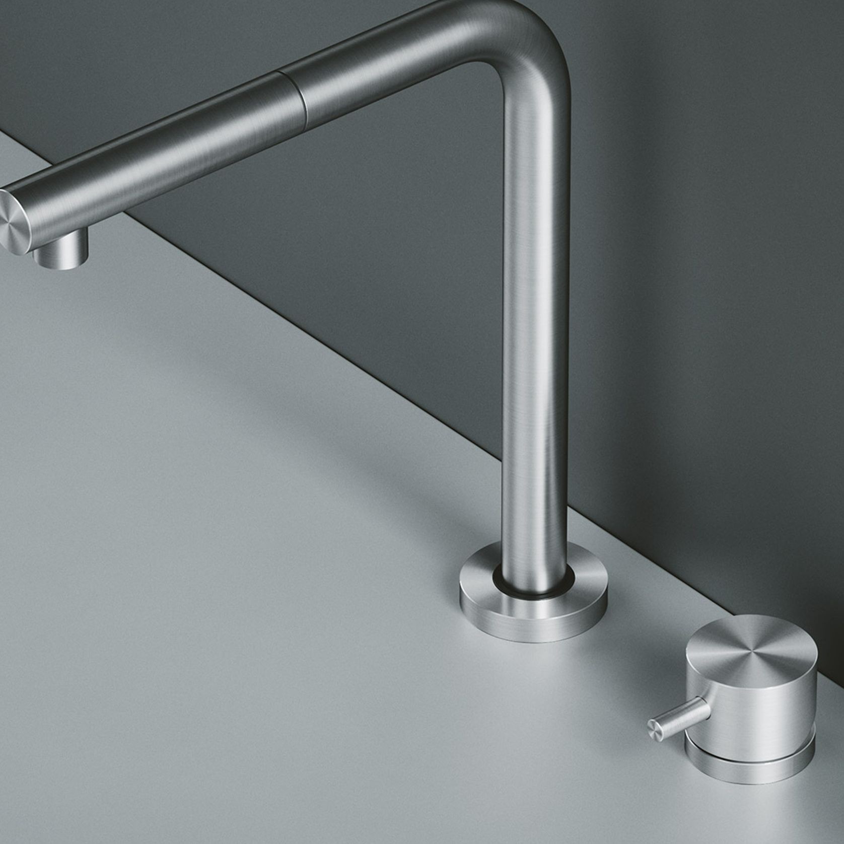 QUADRO Height Adjustable Kitchen Tap with Pull Out Spray gallery detail image