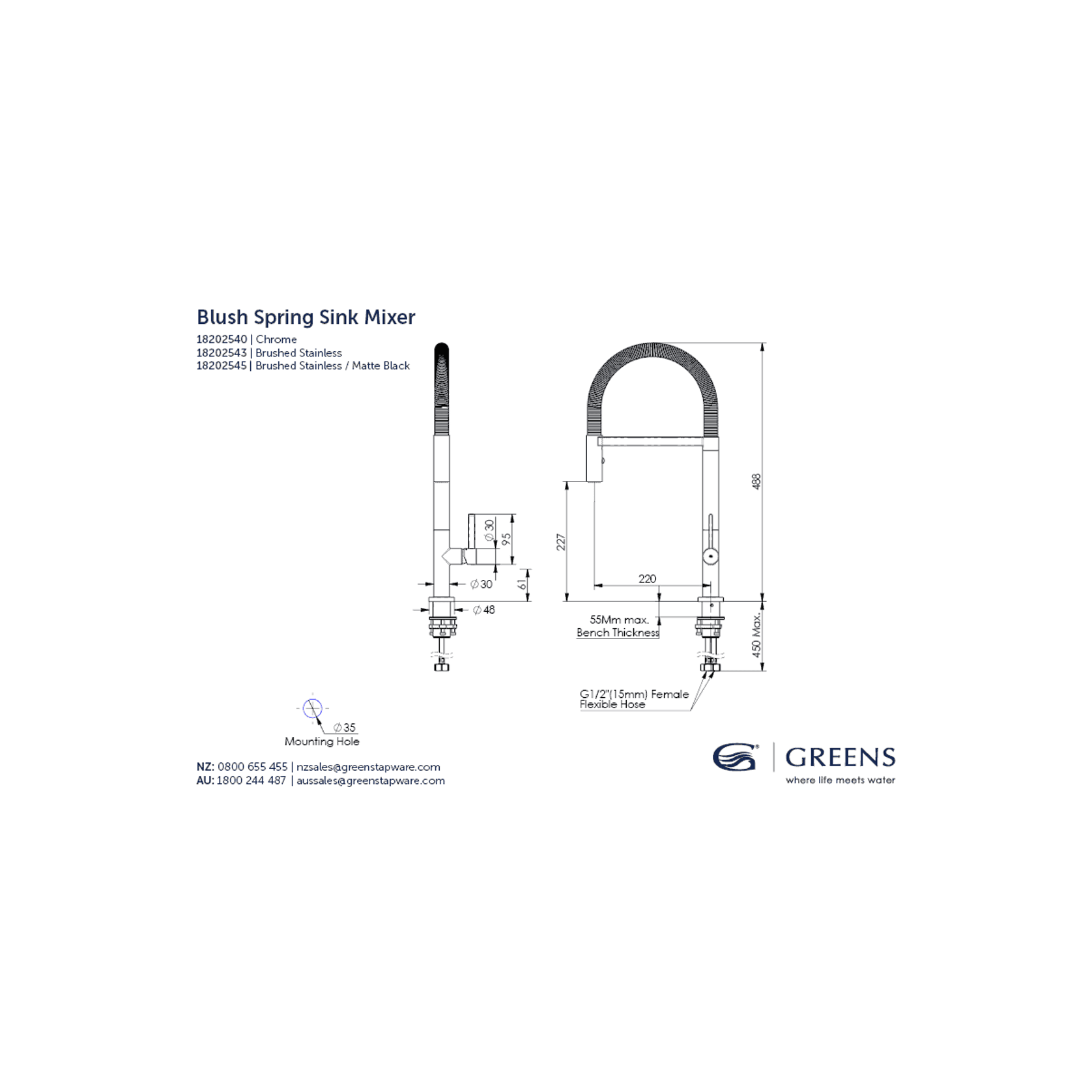 Blush Spring Sink Mixer gallery detail image