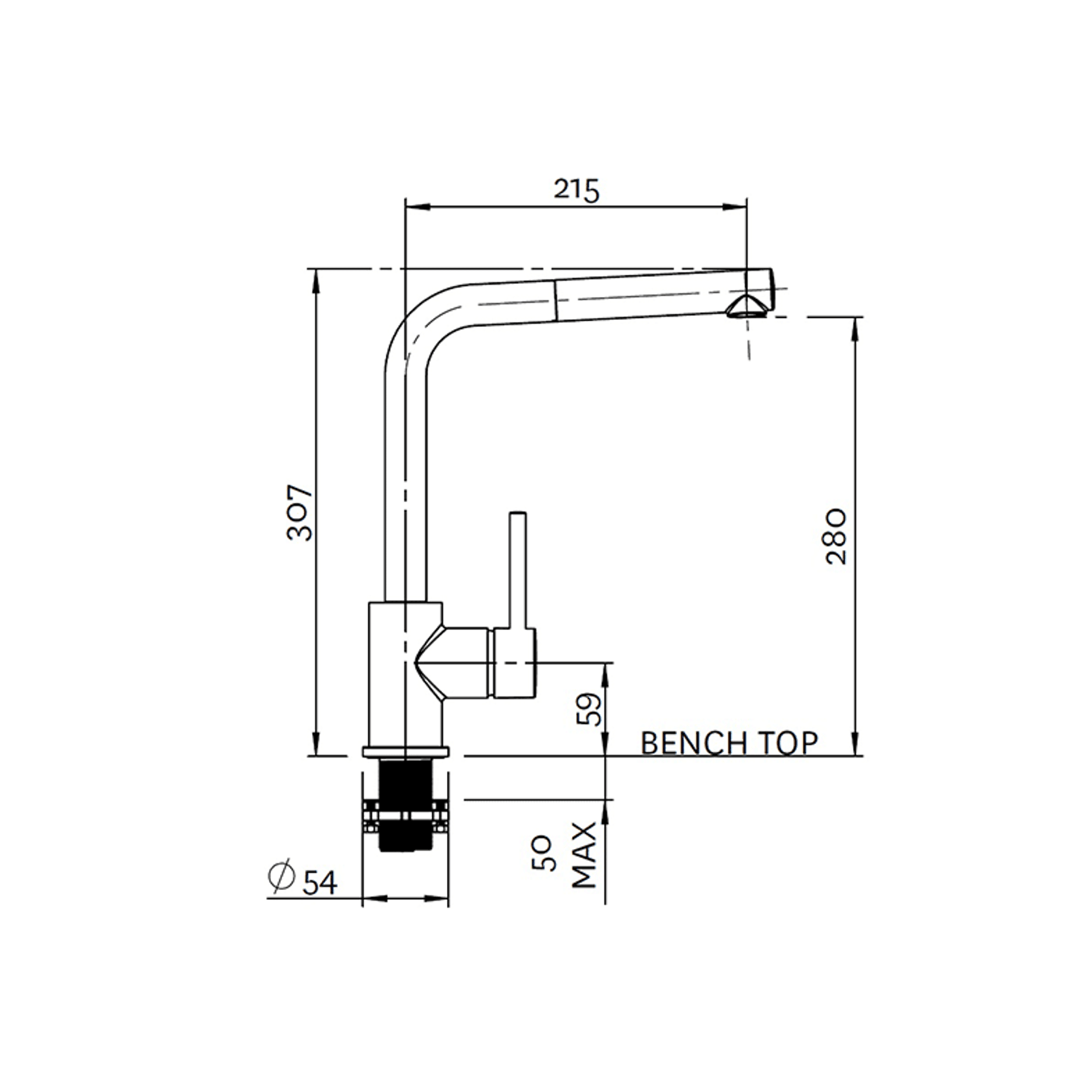 Minimalist Metro Pull Out Sink Mixer gallery detail image