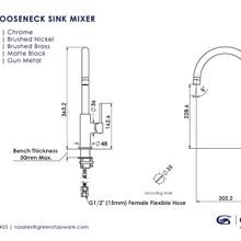 Maci Gooseneck Sink Mixer gallery detail image