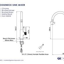 Mika Gooseneck Sink Mixer gallery detail image