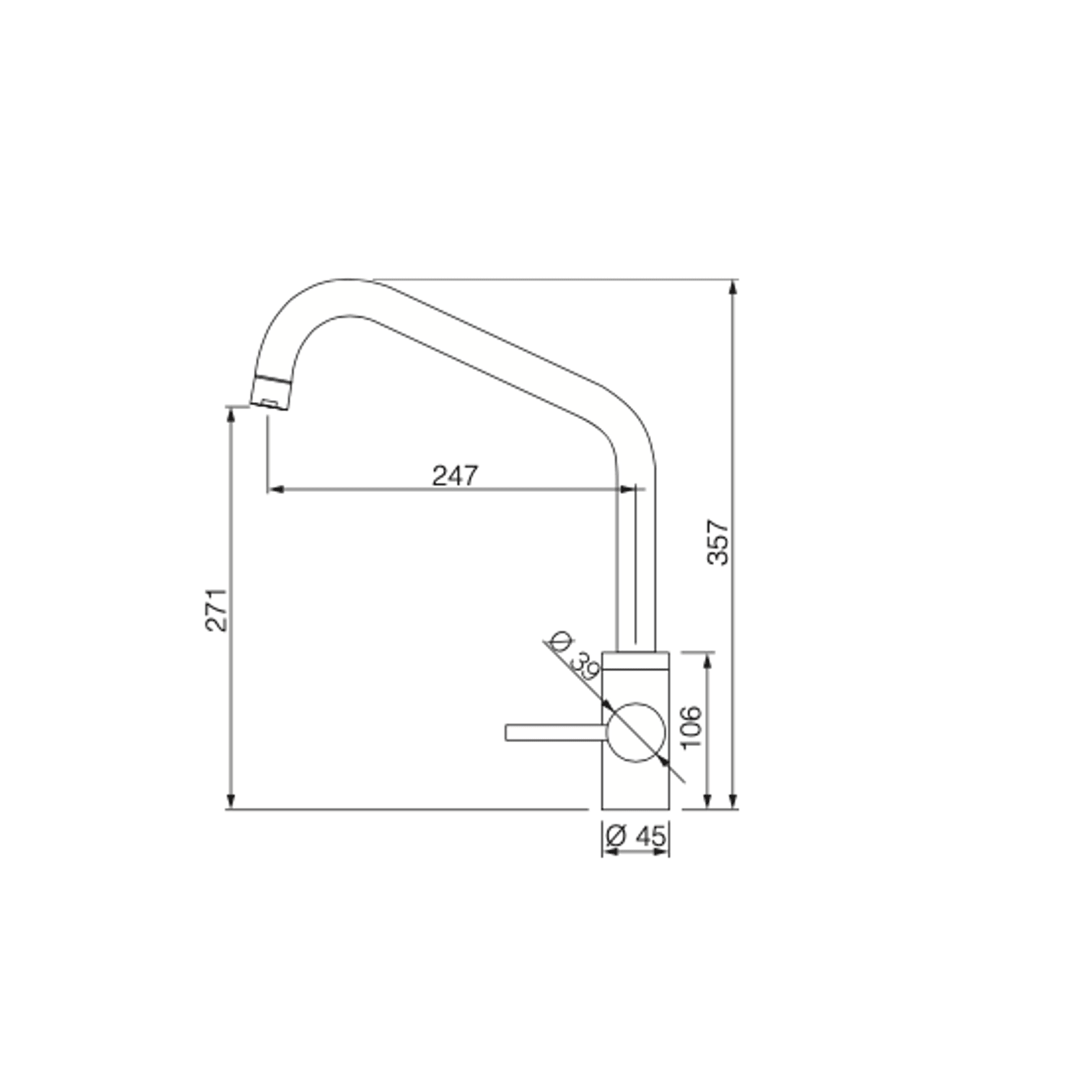 REAA10 - Kitchen Tap by Boffi gallery detail image