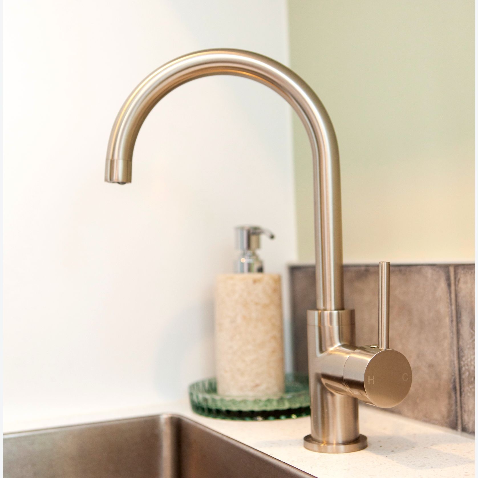 Gooseneck Swivel Mixer CLAS31 Brushed Gunmetal gallery detail image