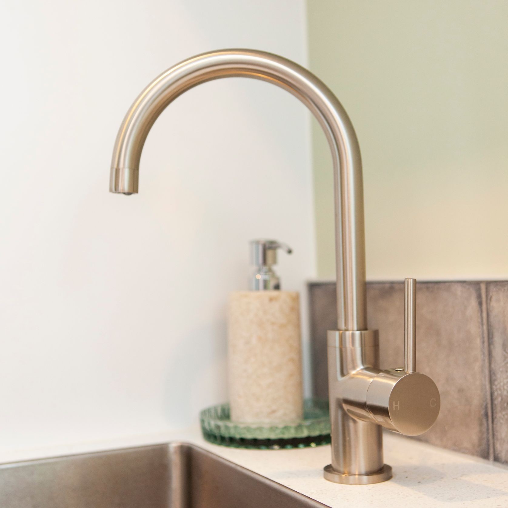 Gooseneck Swivel Mixer CLAS31 Brushed Gunmetal gallery detail image
