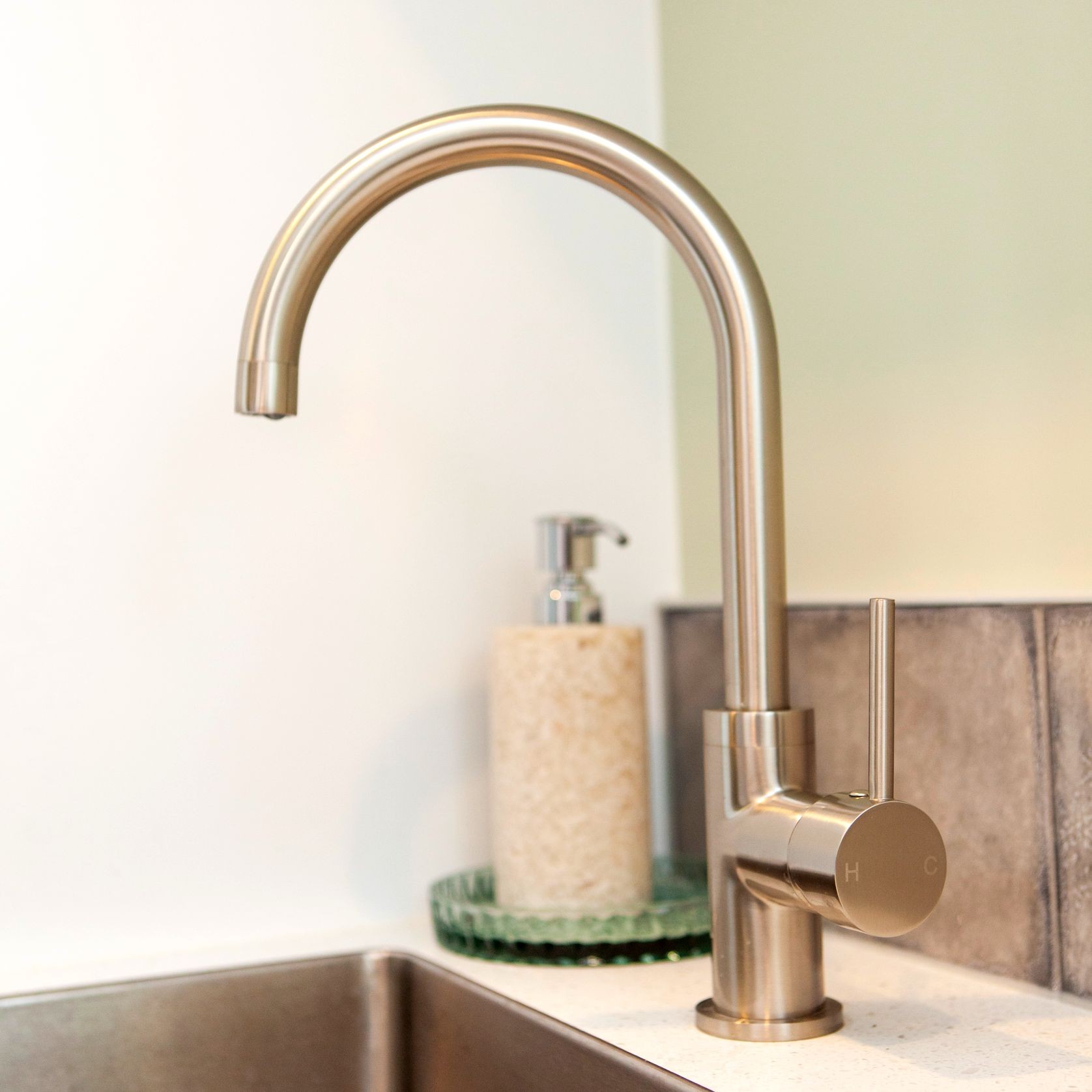 Gooseneck Swivel Mixer CLAS31 Brushed Gunmetal gallery detail image