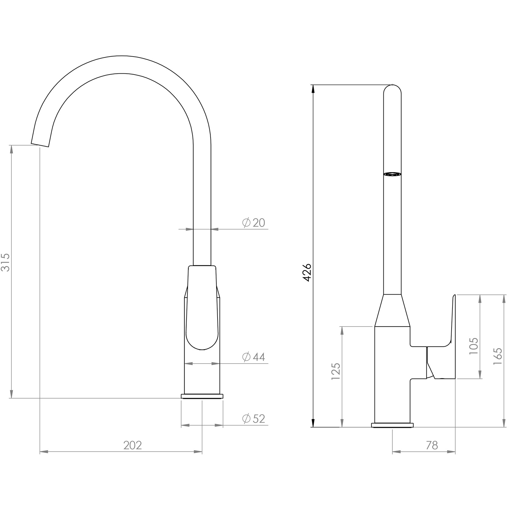 Olympia Gooseneck Sink Mixer gallery detail image