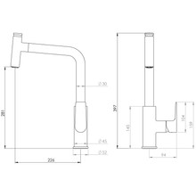 Olympia Highrise Pullout Sink Mixer gallery detail image