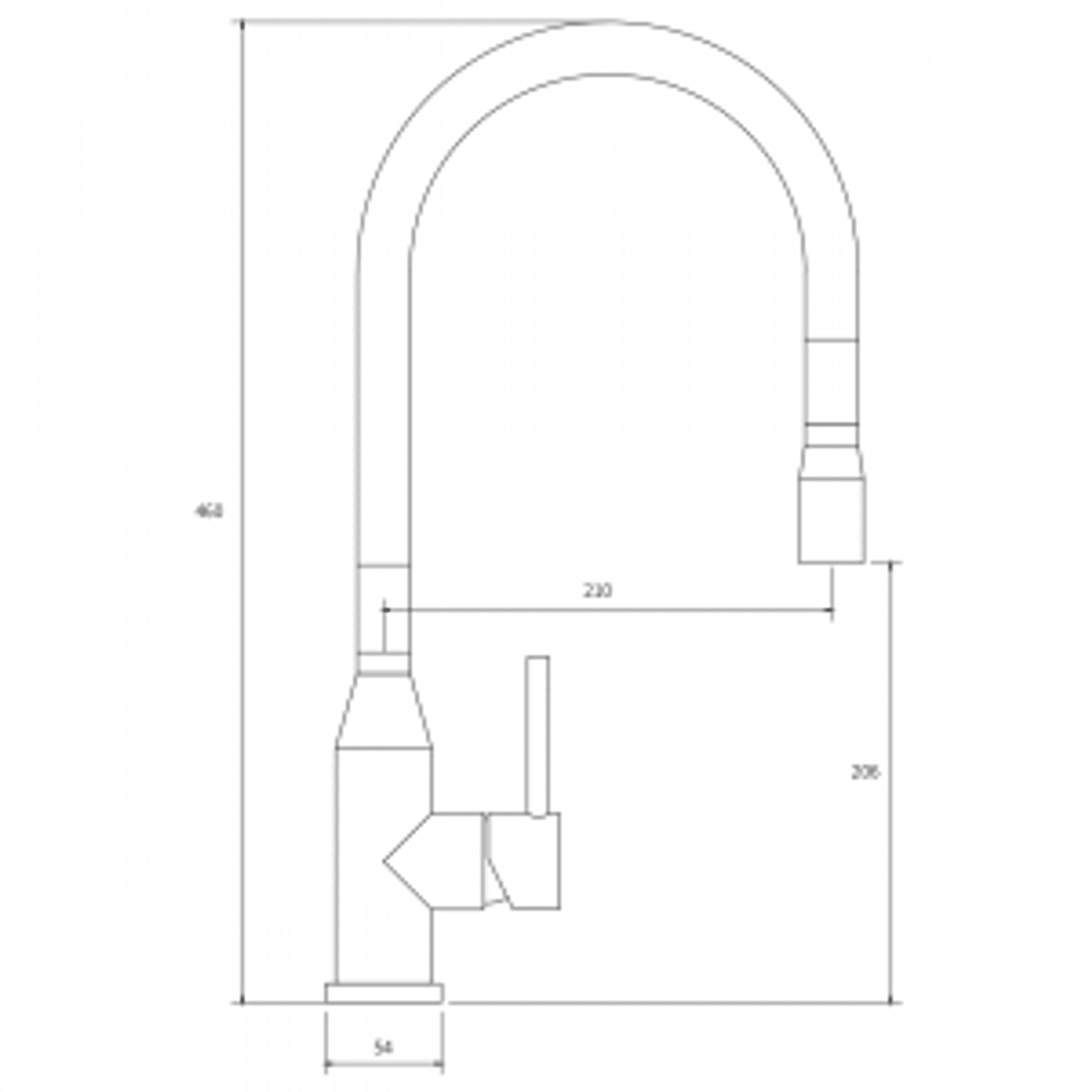 Stainless Minimal Black Spout Pulldown Sink Mixer gallery detail image
