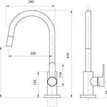 Stainless Gooseneck Pull Out Sink Mixer - Cold Start gallery detail image