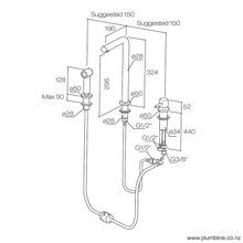 Buddy 3 Hole Kitchen Mixer With Rinse Spray gallery detail image