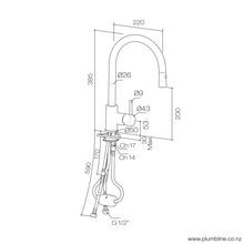 Buddy Kitchen Mixer Round Spout With Pull Out Spray gallery detail image