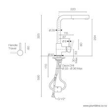 Buddy Kitchen Mixer Straight Spout With Pull Out Spray gallery detail image