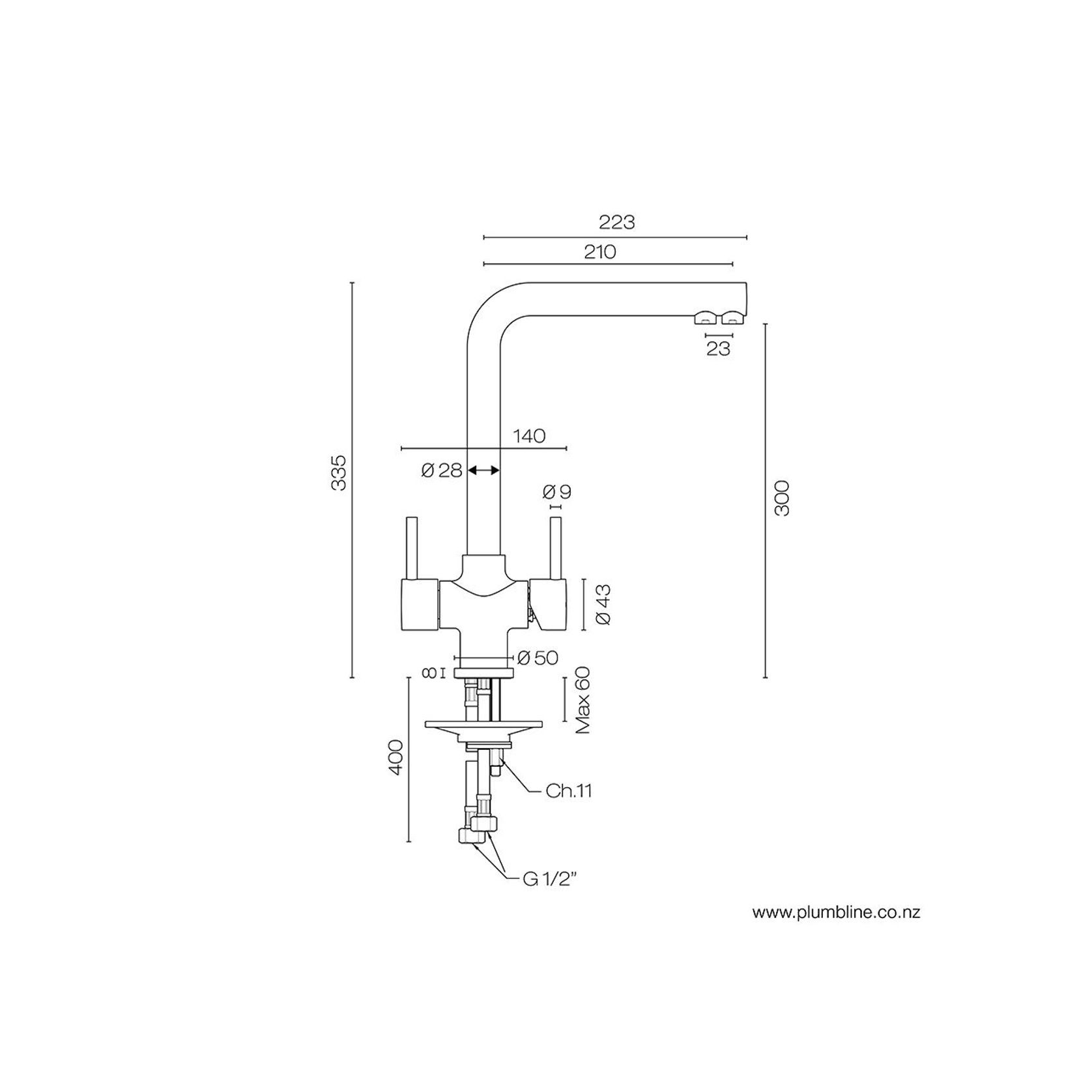 Buddy Dual Function Kitchen Mixer gallery detail image