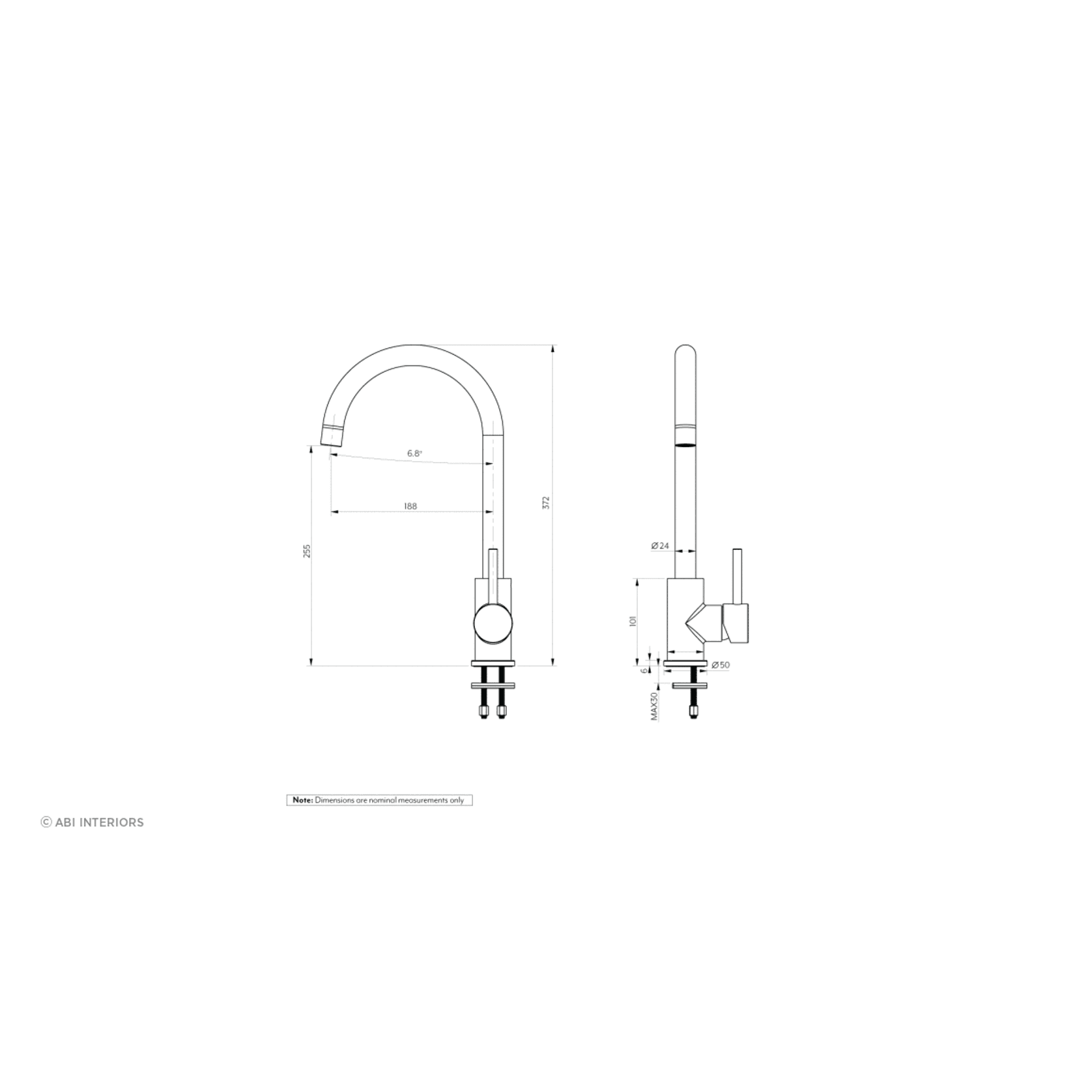 Elysian Kitchen Mixer Aura Collection gallery detail image