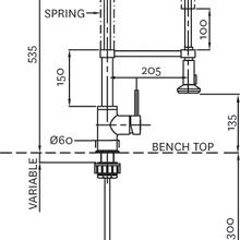 Minimalist Spring Pull Down Sink Mixer gallery detail image