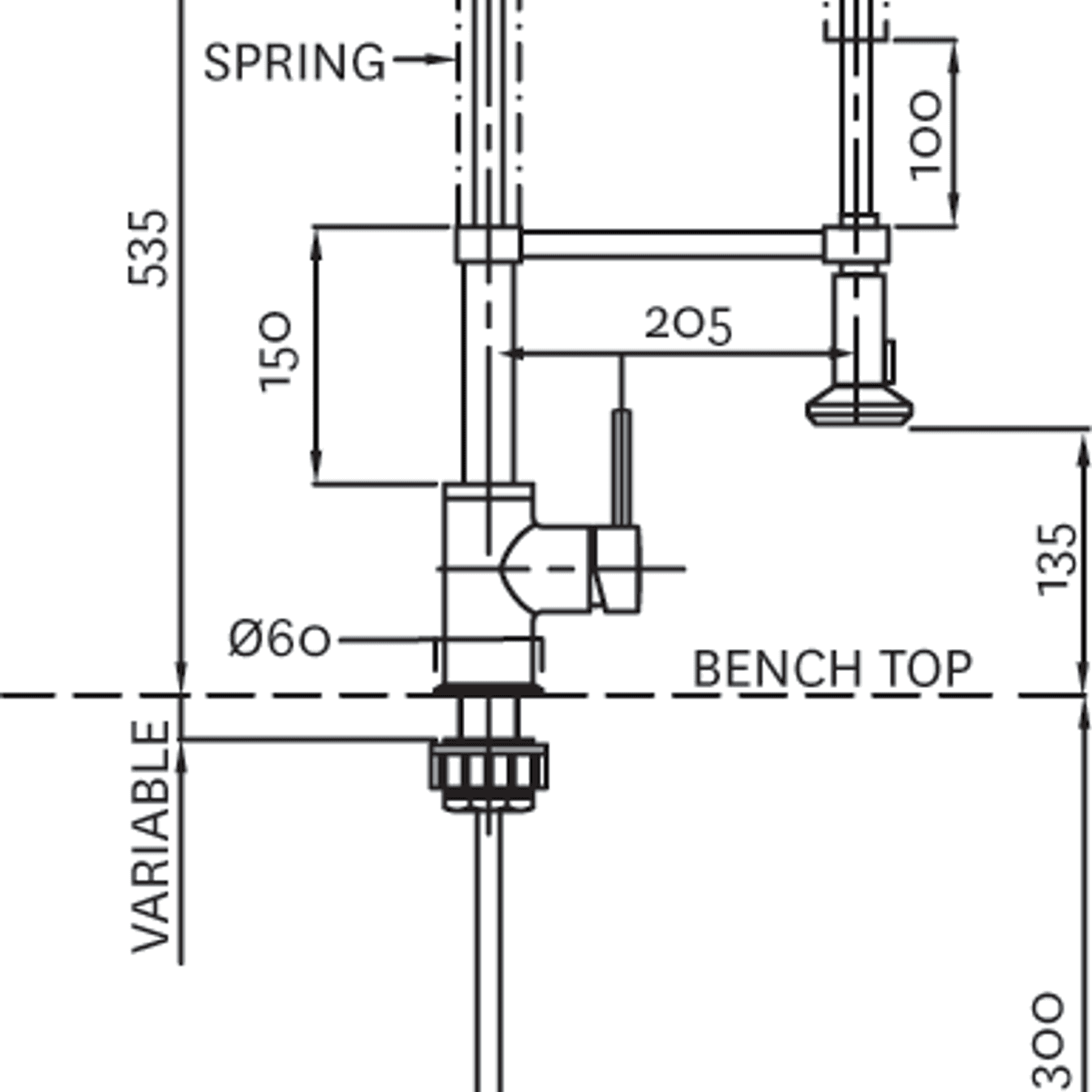 Minimalist Spring Pull Down Sink Mixer gallery detail image