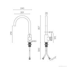 Oli 316 Kitchen Mixer Round Spout With Linea Handle gallery detail image