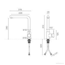 Oli 316 Kitchen Mixer Straight Spout gallery detail image