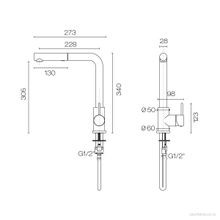 Oli 316 Kitchen Mixer Straight Pull Out Spray Linea gallery detail image