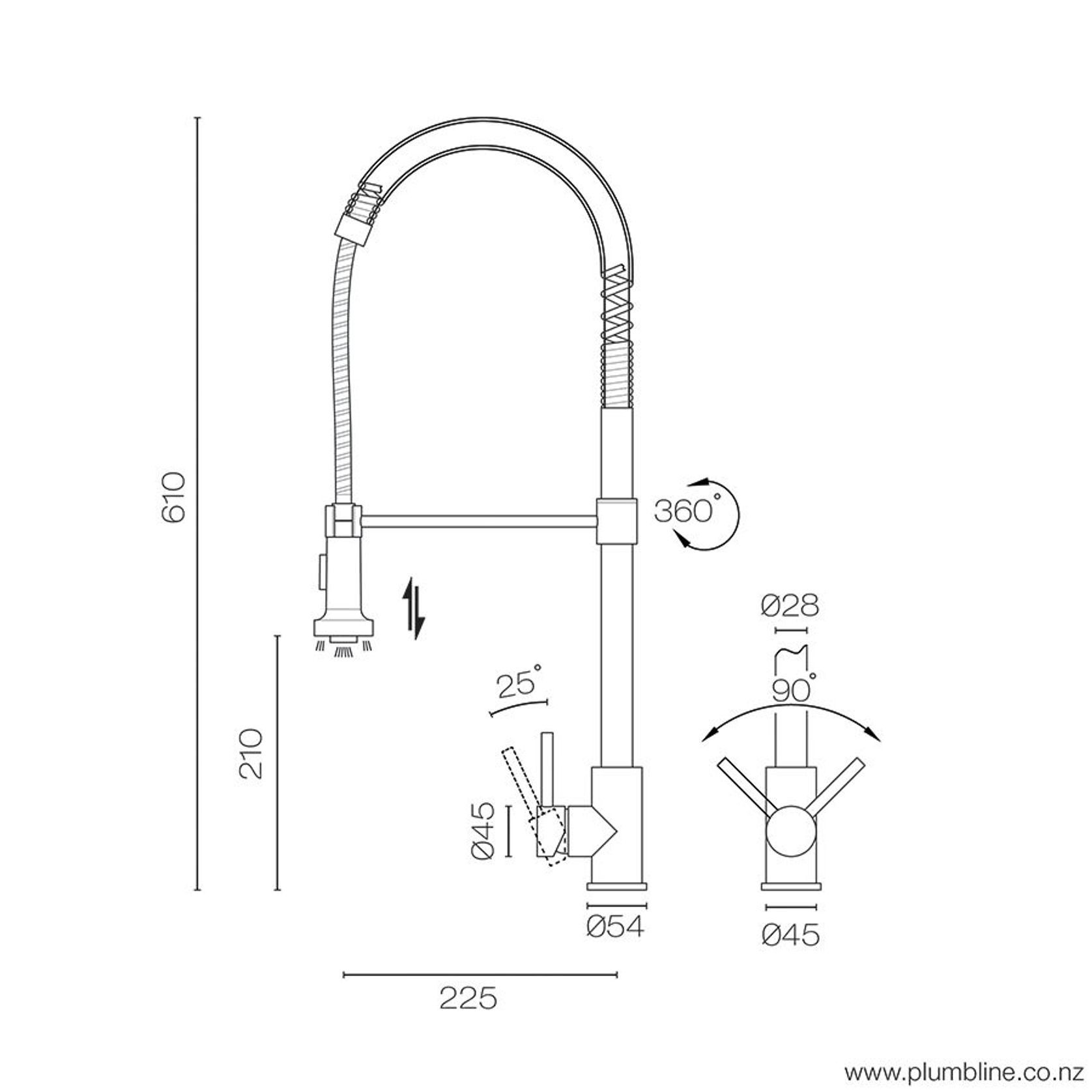 Swiss Flexi Spout Kitchen Mixer gallery detail image