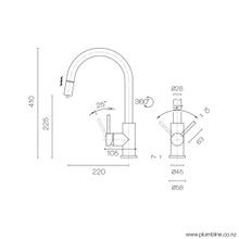 Swiss Kitchen Mixer With Pull Out Spout gallery detail image