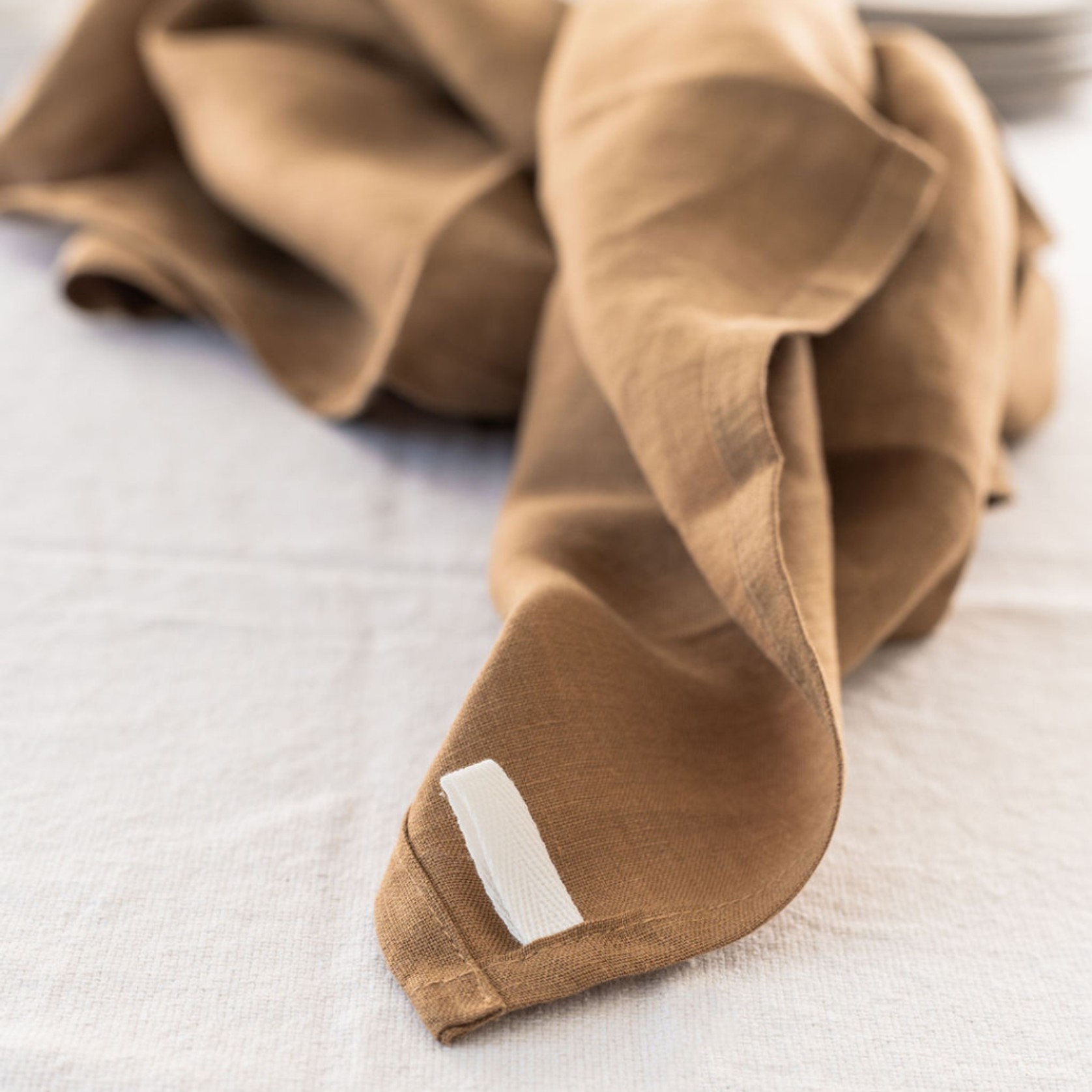 100% French Linen Tea Towel - Set 2-Ginger gallery detail image