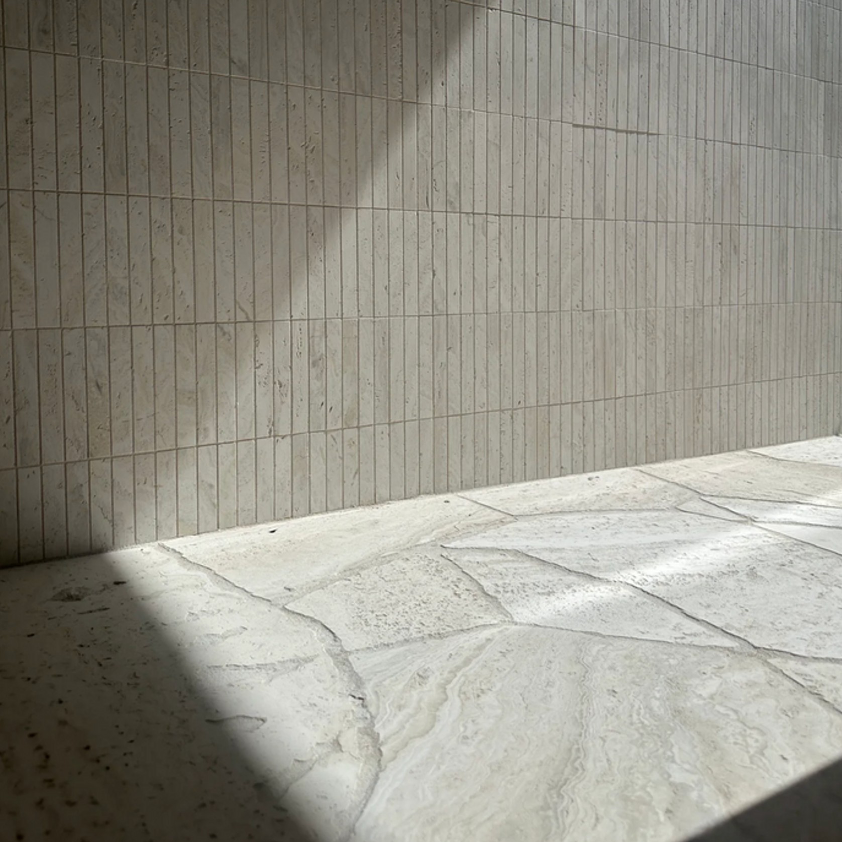 Superwhite Travertine Kit Kat Mosaic gallery detail image