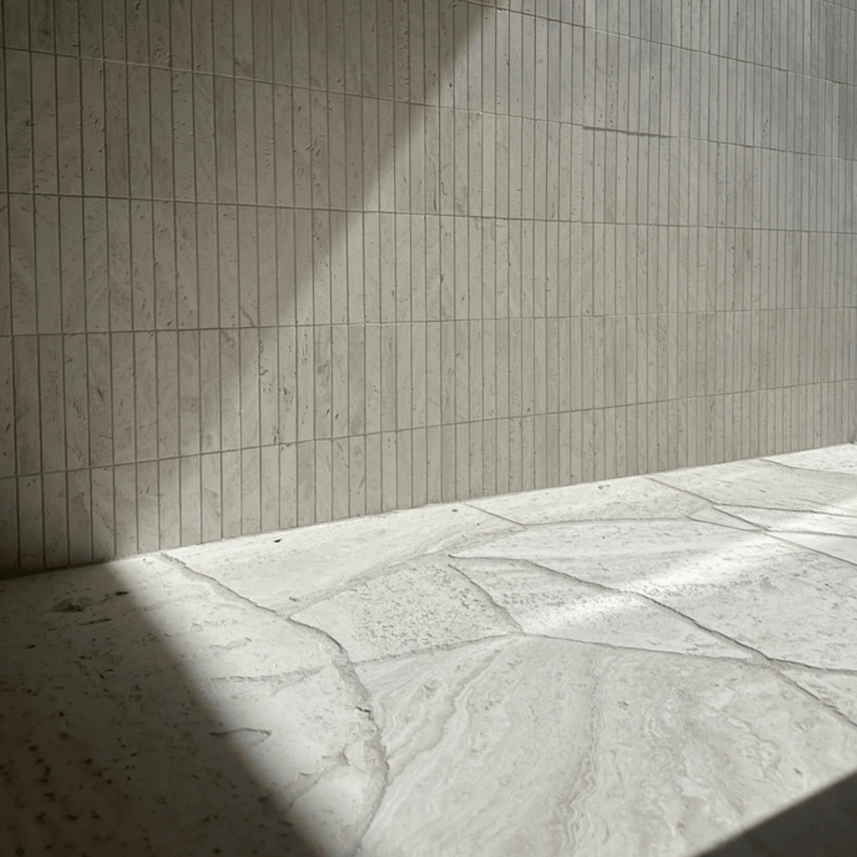 Superwhite Travertine Kit Kat Mosaic gallery detail image