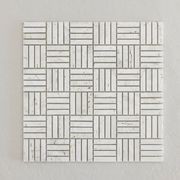 Superwhite Travertine Japanese Finger Mosaic gallery detail image