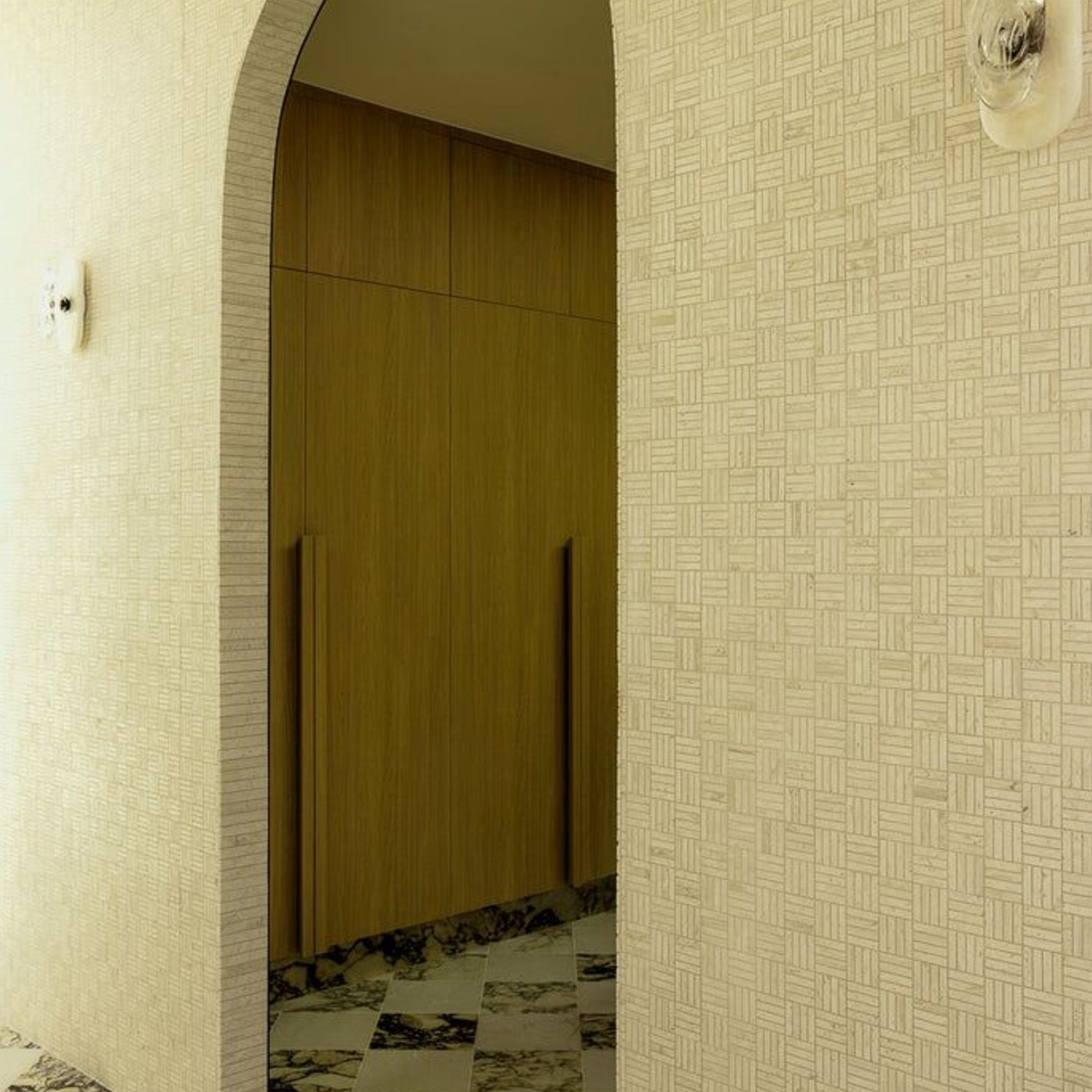 Superwhite Travertine Japanese Finger Mosaic gallery detail image