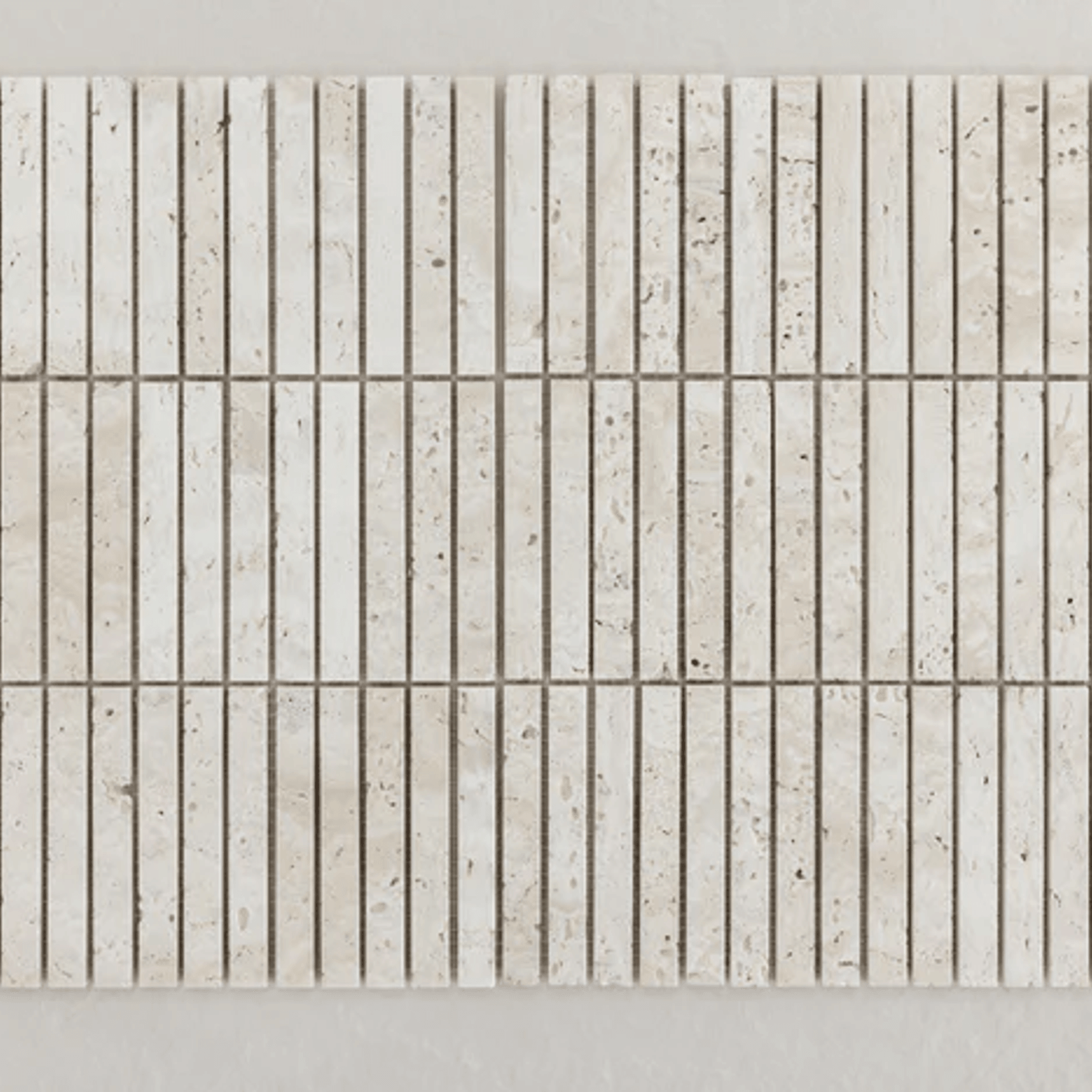 Superwhite Travertine Finger Mosaic gallery detail image