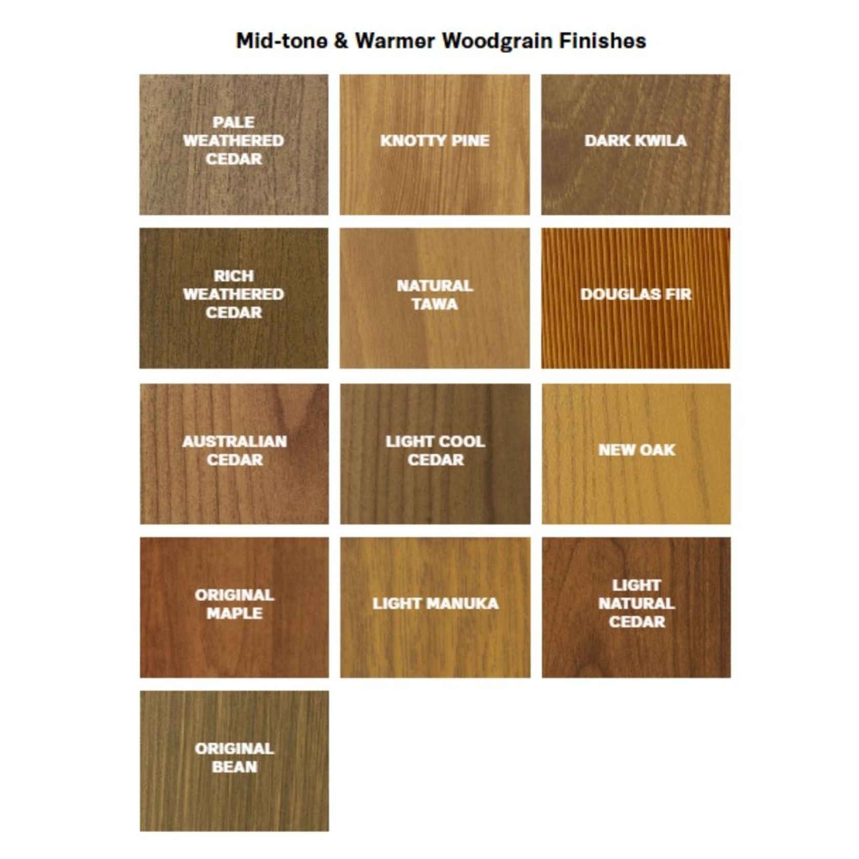 Mid-Tone & Warmer Woodgrain Finishes  gallery detail image