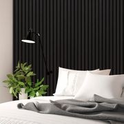 Black Ash Acoustic Timber Slat Panel gallery detail image