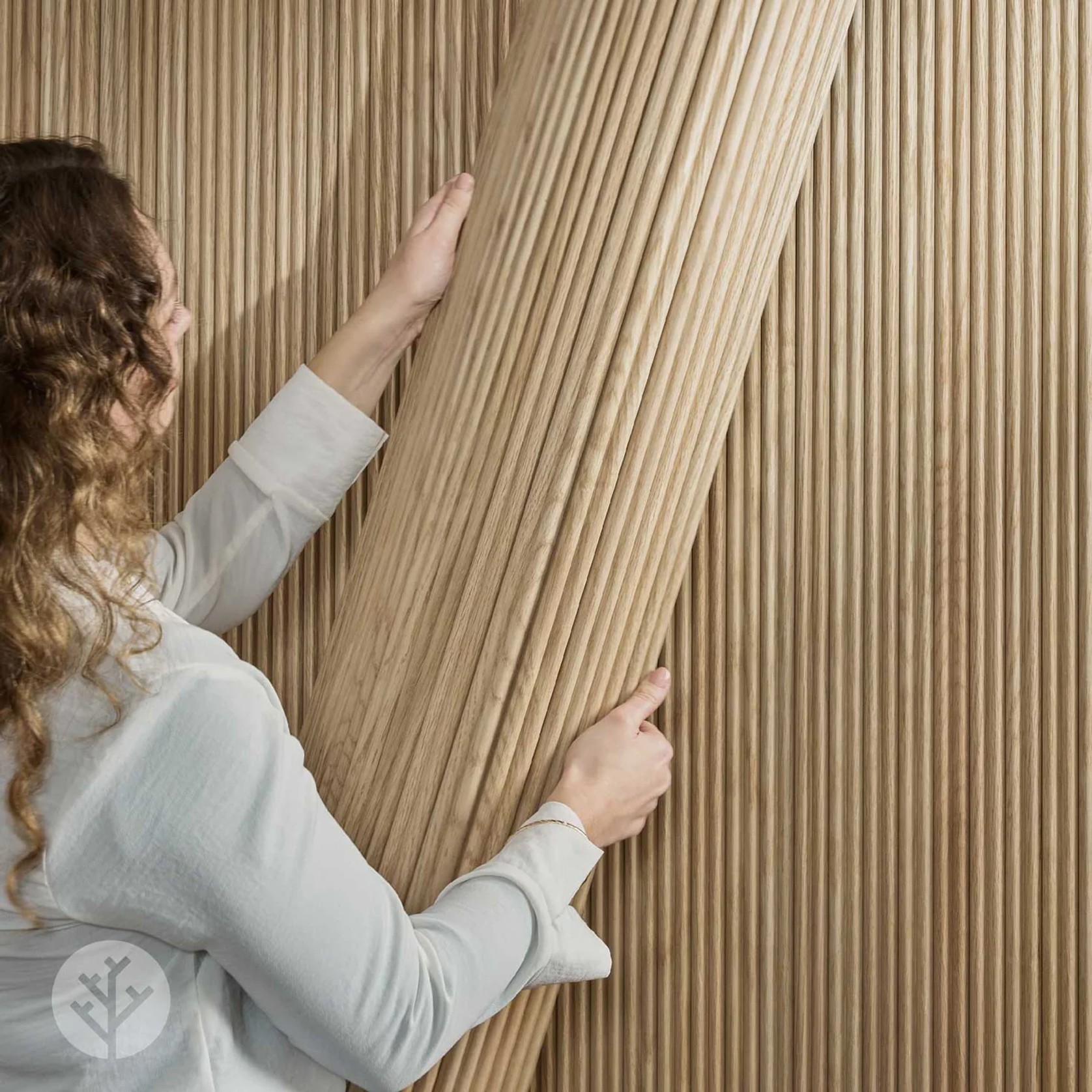 Flutto™ Oak Mini-Ridge Flexible Tambour Wood Panels gallery detail image