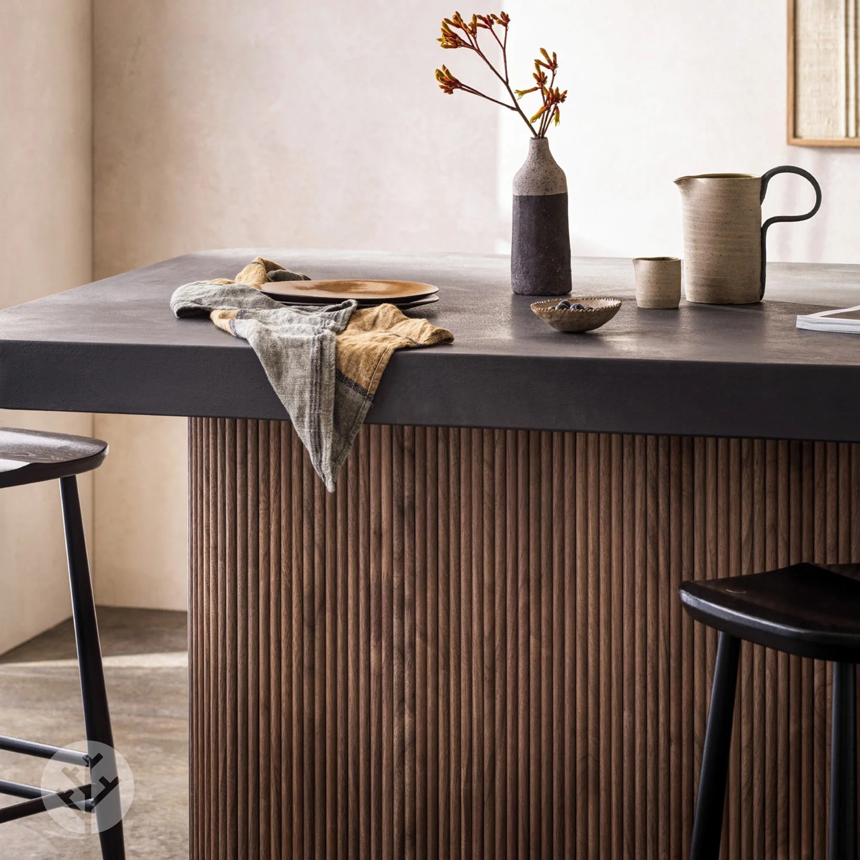 Flutto™ Walnut Mini-Ridge Flexible Tambour Wood Panels gallery detail image
