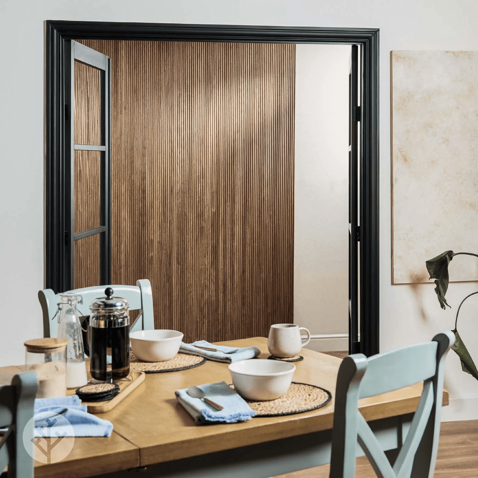 Flutto™ Walnut Mini-Ridge Flexible Tambour Wood Panels gallery detail image