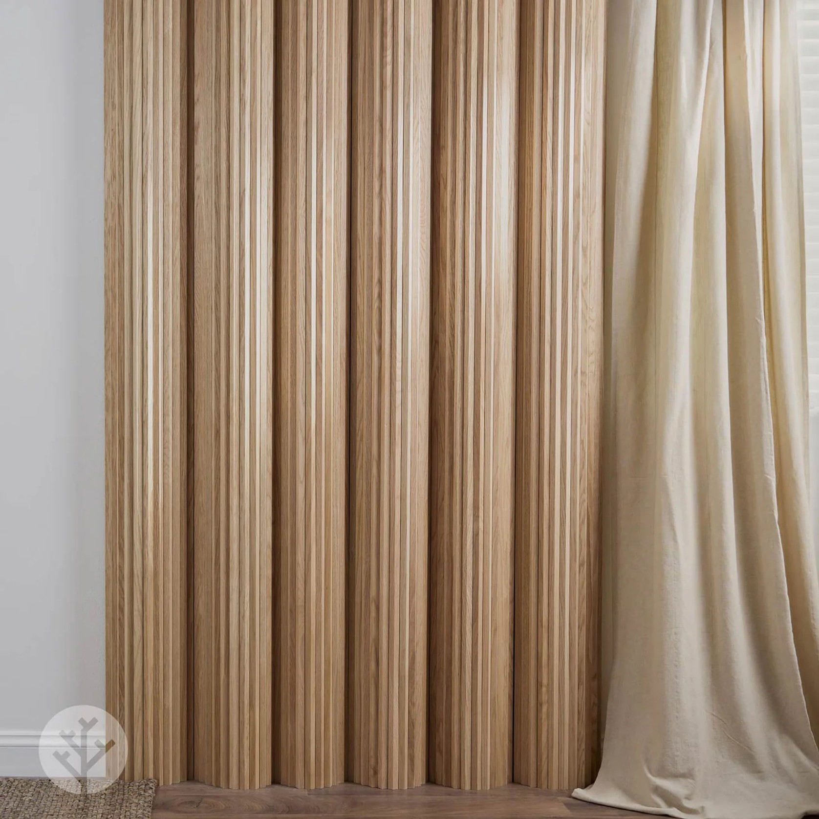 Flutto™ Oak Zigzag Flexible Tambour Wood Panels gallery detail image