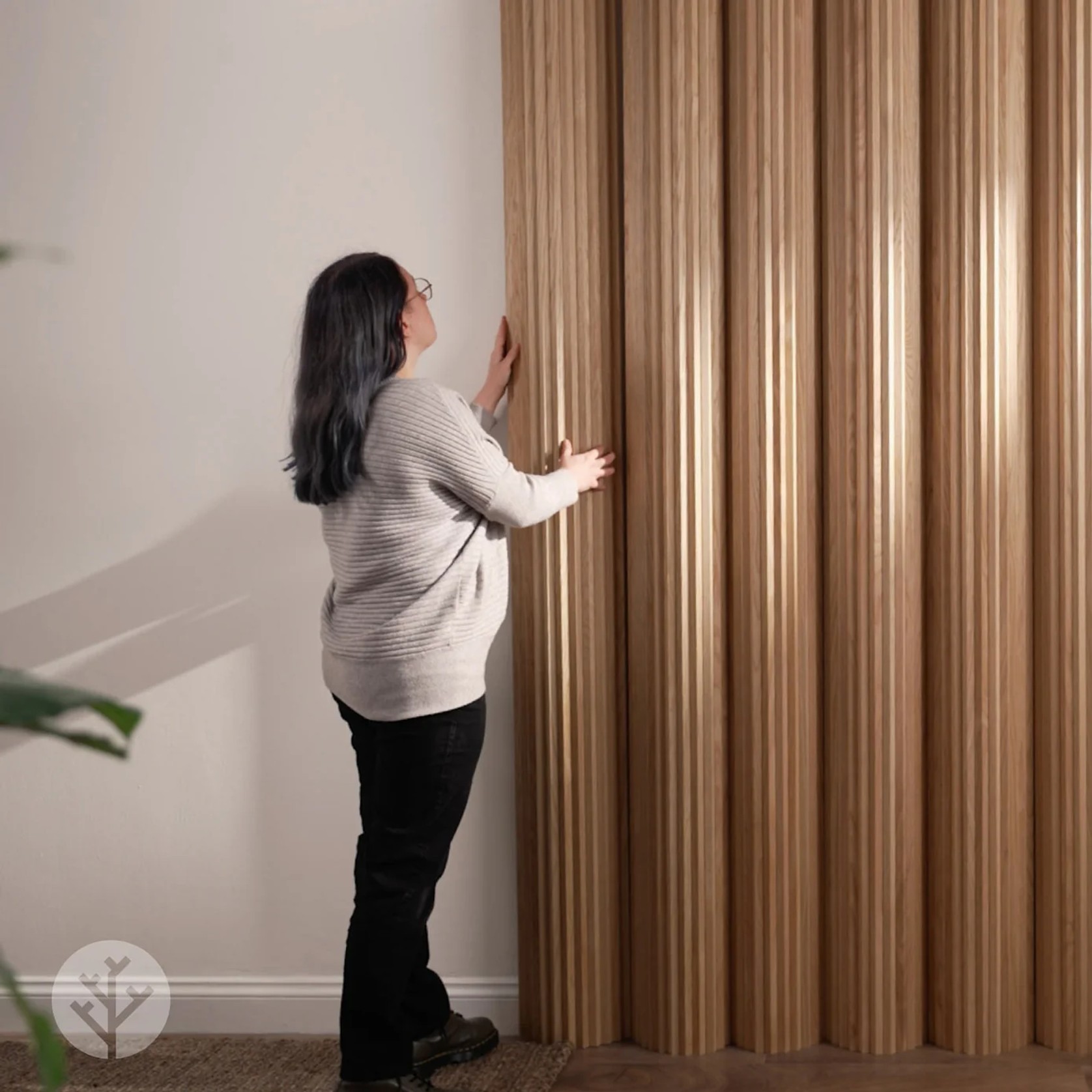 Flutto™ Oak Zigzag Flexible Tambour Wood Panels gallery detail image
