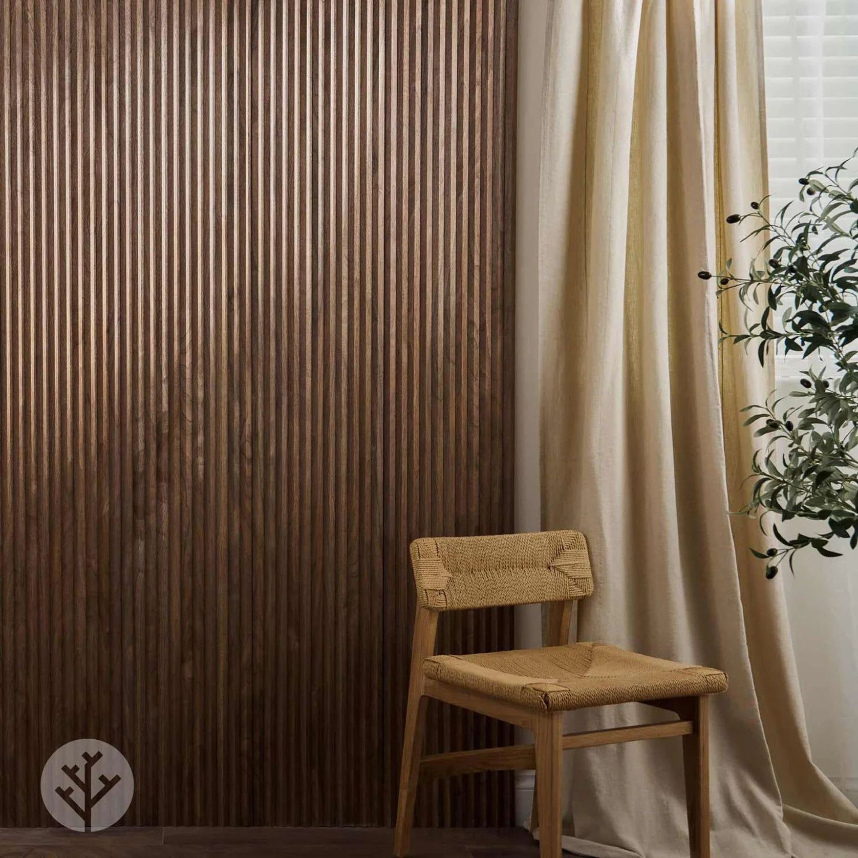 Flutto™ Walnut Zigzag Flexible Tambour Wood Panels gallery detail image