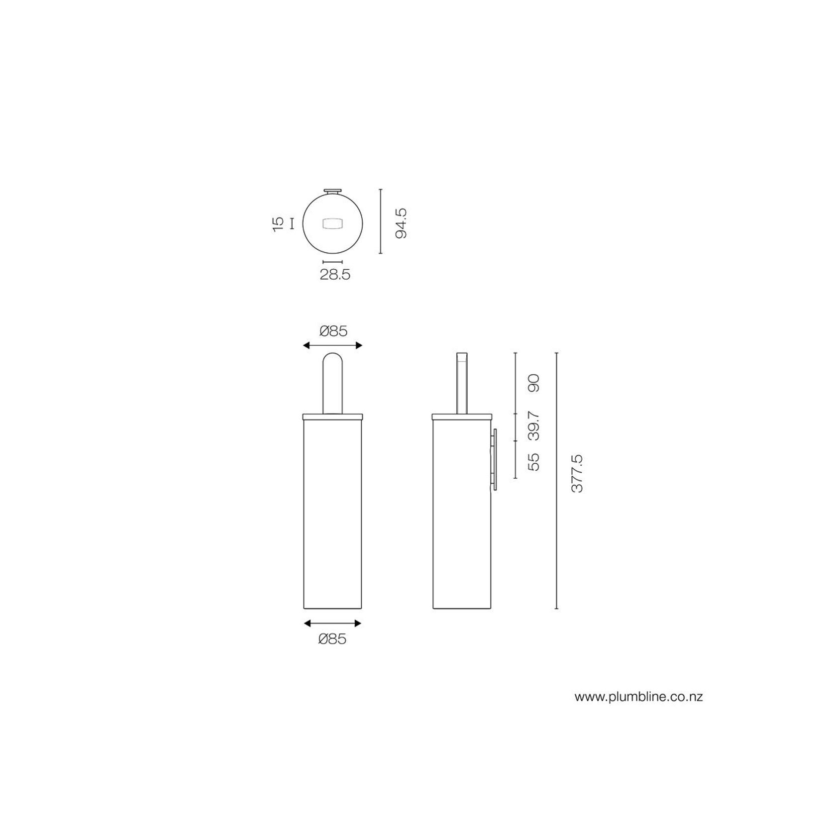 Minimo Toilet Brush & Holder gallery detail image