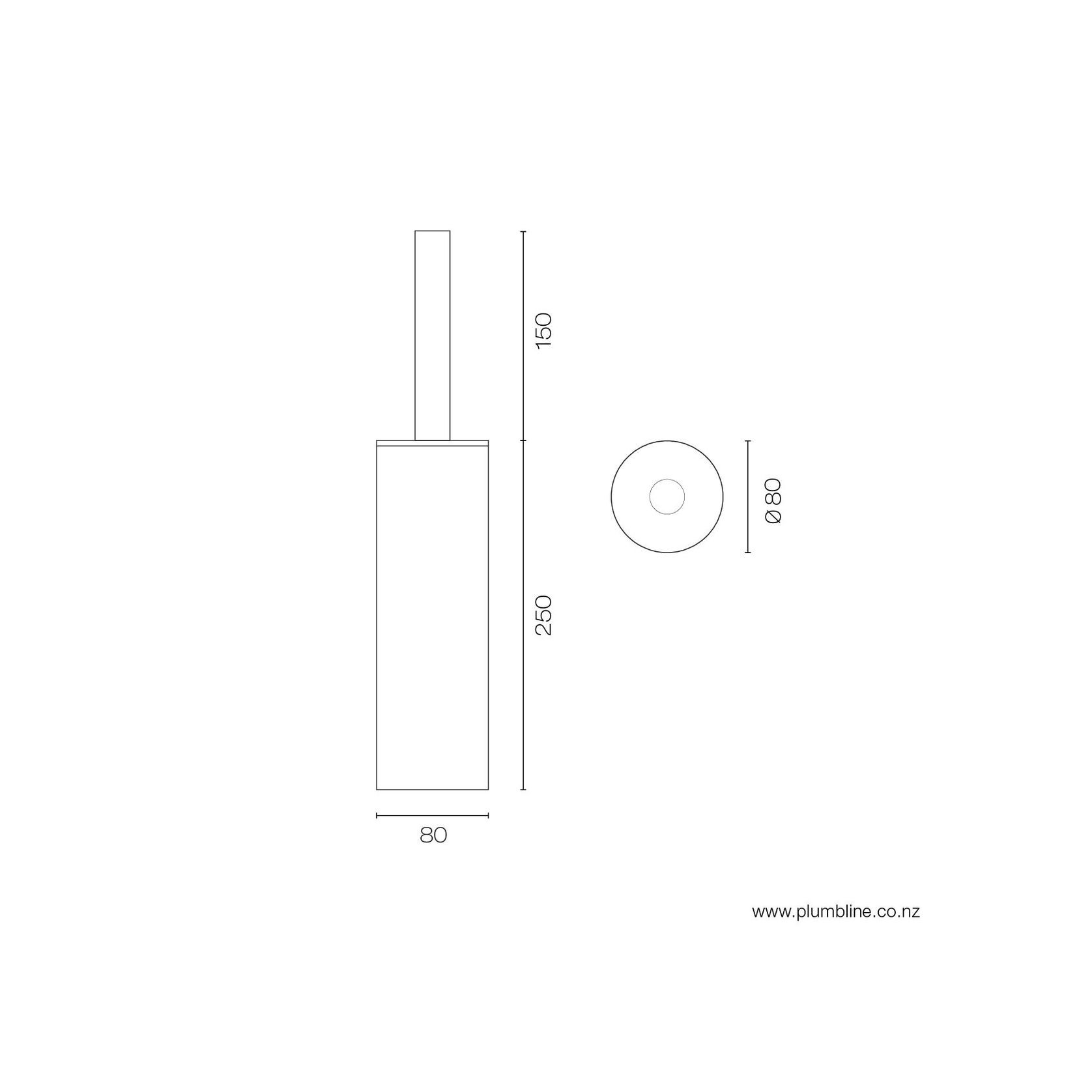 Young Wall Mount Toilet Brush gallery detail image