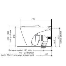 Care 705 Cleanflush Wall Faced BI 4S Pan GermGard® gallery detail image