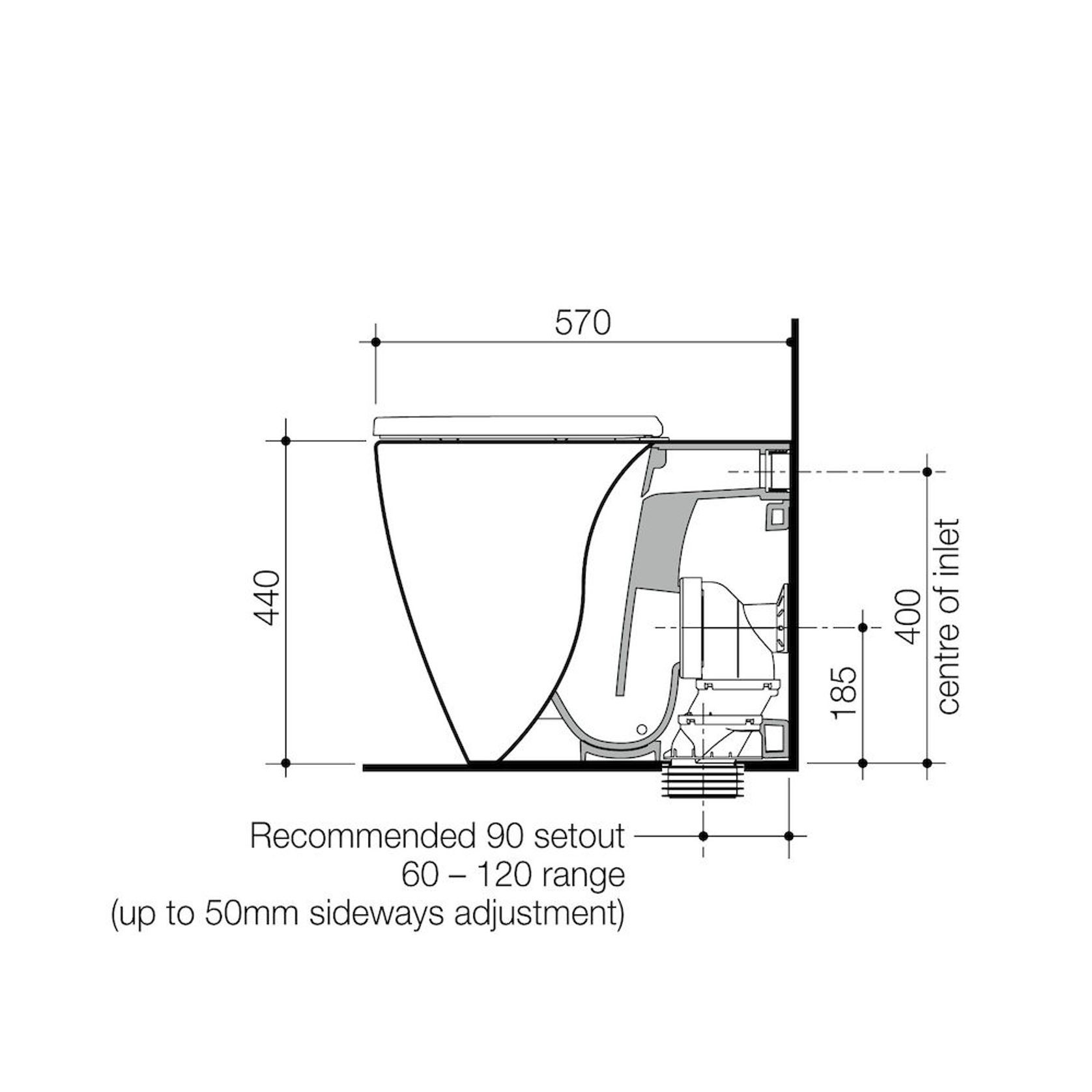 Urbane II Wall Faced Bottom Inlet 4 Star Pan gallery detail image