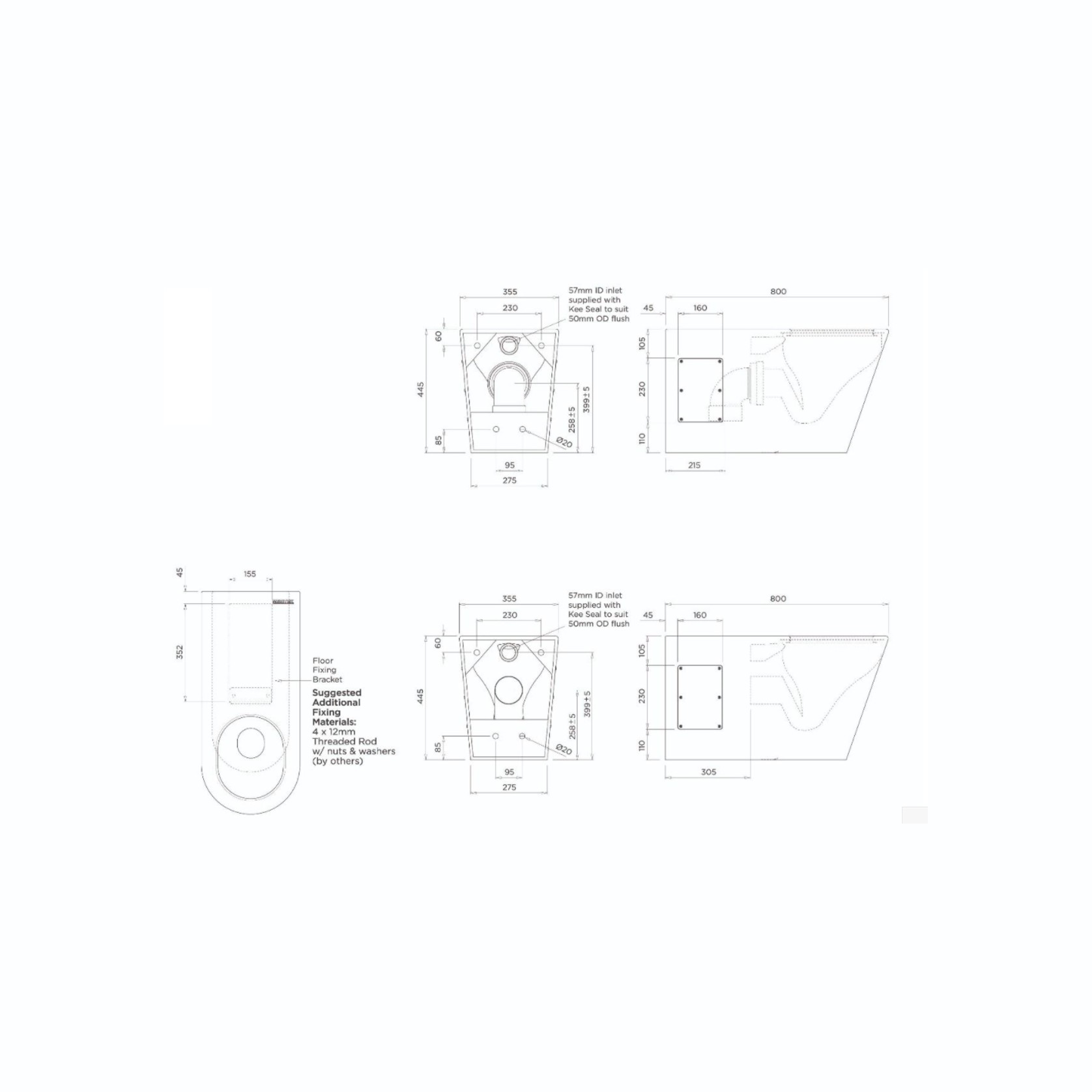 Britex Accessible (Disabled) Toilet Pan (NZ-PCD) gallery detail image