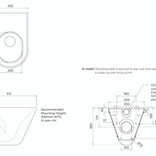 Britex Wall Hung Toilet Pan (NZ-PWM) gallery detail image